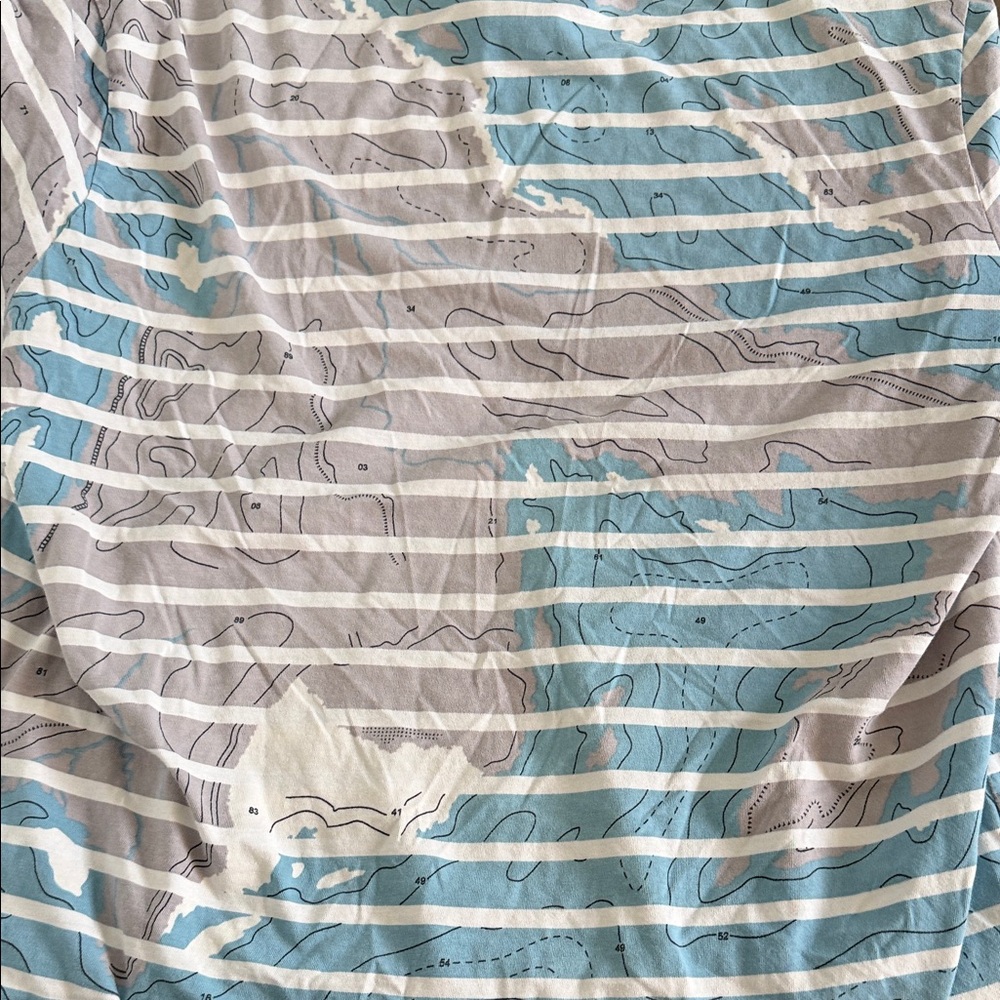 Lacoste Striped Blue and Beige T-Shirt - Picture 5 of 7